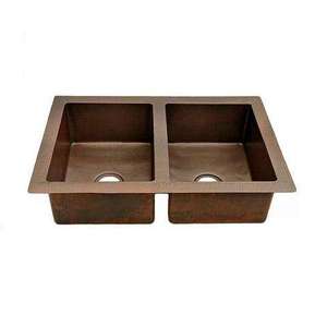 Lavabo de Cobre Antiguo de Forma Cuadrada, el Más Vendido para Hoteles y Villas, Lavabo de Cobre para Decoración - Product Image 1