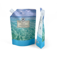 Emballage personnalisé en plastique PE pour aliments, sacs de lessive, pochettes à bec verseur rechargeables, sacs liquides jetables