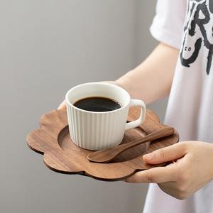 Assiettes à gâteaux en bois Ramadan assiette en bois acacia massif plats de service pour table à manger - Product Image 4