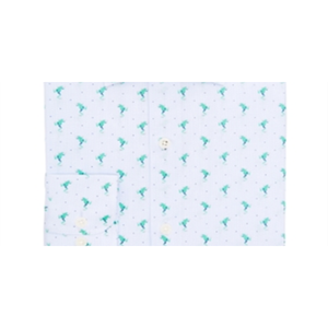 Camicia Elegante da Uomo Bar III Slim Fit Elasticizzata a Righe, 100% Cotone Popeline Antipiega, Taglia S Blu - Product Image 4