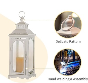 Metal Classic Design Vintage <b>Candle</b> <b>Lanterns</b> Hollow <b>Candle</b> Holder <b>Lantern</b> for Events Room Weddings Garden Christmas Outdoor Gift - Product Image 5