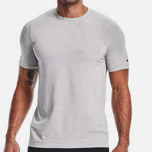 100% coton blanc O cou hommes t-shirts en gros été hommes nouvelle mode t-shirts courts tri-mélange t-shirts pour la salle de sport - Product Image 1
