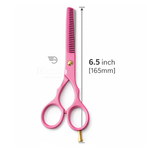 กรรไกรซอยผมสีชมพู ใบมีดคมทำจากเหล็กสแตนเลส 4Cr13 สำหรับมือขวา ด้ามจับขนาดกลาง สำหรับร้านเสริมสวย - Product Image 5