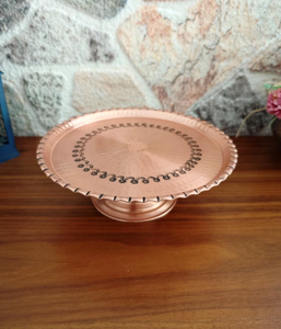 Soporte redondo hecho a mano para repostería y pastel con patas de cobre, soporte para pastel de Pedestal para exhibición elegante y mesa de boda - Product Image 3