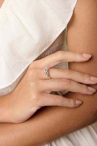 Anillo de amatista verde delicado de Plata de Ley 925 hecho a mano de diseñador, hermosos anillos de gota de agua, joyería para mujeres y niñas - Product Image 4