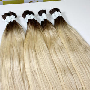 Pour Ombre Blonde Européenne Extensions de Cheveux de Couleur Claire Durable Européenne Cheveux Humains Bruts Extrémités Épaisses HD Dentelle Cheveux Vietnamiens En Vrac - Product Image 5