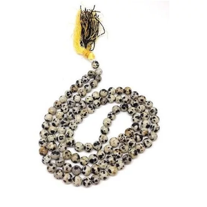 Cuentas naturales de jaspe dálmata de la mejor calidad, cristales curativos JAP Mala, piedras de jaspe Dálmata, Jap malas para Yoga y meditación - Product Image 4