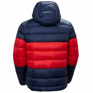 Chaquetas de Plumón para Hombre, Diseño Personalizado, Alta Calidad, Color Azul Marino y Rojo, Transpirables, con Capucha, Estilo Burbuja - Product Image 2