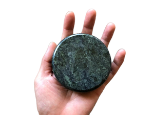 Peso de papel de mármol de piedra verde oscuro, pisapapeles de cristal de piedra, pisapapeles de piedra natural - Product Image 5