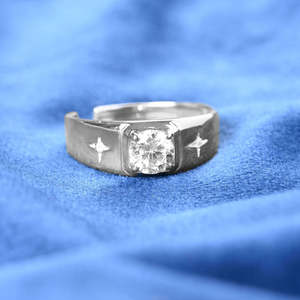 NOVAMART Fine Buy Premium 925 Pure Sterling <b>Silver</b> <b>Rings</b> for <b>Men</b> Trendy Design Resizable Adjustable Size Engagement Anniversary - Product Image 3