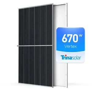 Trina欧盟库存太阳能光伏电池板430瓦500瓦650瓦太阳能电池板欧洲制造