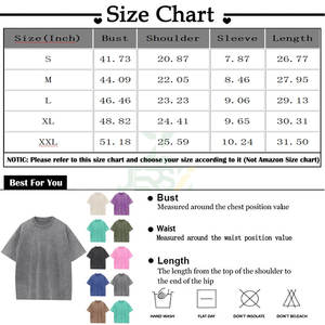 Camiseta de hombre de alta calidad 100% algodón holgado estilo de calle ligero estiramiento tela tejida de gran tamaño ropa de calle informal de moda - Product Image 3