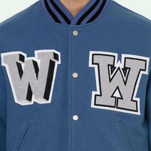 Veste universitaire confortable, imperméable, à capuche, avec logo en cuir sur le devant, pour les sports scolaires, décontractée, pour l'hiver - Product Image 1