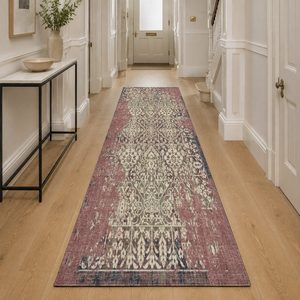 Tapis RUGS DEPOT LXDP-0241 en gros, couleur terre cuite dorée, style bohème persan, imprimé numériquement, lavable en machine, en chenille, antidérapant - Product Image 5