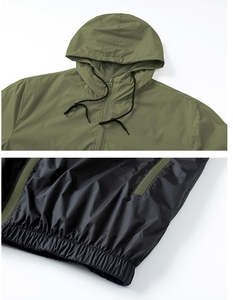 Chaqueta Cortavientos de Invierno para Hombre, Gruesa, con Cuello Alto, Transpirable, con Calefacción, Logotipo Frontal, en Colores Contrastantes - Product Image 3