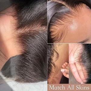 Peluca con malla frontal de onda de cuerpo rubio miel 13x4 180% <span class=keywords><strong>Destiny</strong></span> cabello humano brasileño estilo largo recto con Base de encaje suizo - Product Image 5