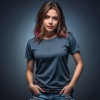 T-shirt sexy pour femmes en coton 100% à col rond et ourlet arrondi, personnalisable, écologique, respirant, avec impression graphique de lettres pour femmes