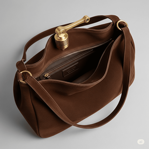 Túi đeo vai kiểu hobo chất liệu giả da PU mềm mại, kiểu dáng thời trang 'Sculpted <span class=keywords><strong>Slouch</strong></span>', khóa cài độc đáo, nhẹ và bền - Product Image 2