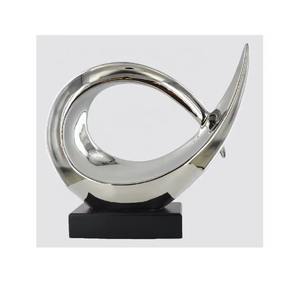 Pièce maîtresse de table élégante finition argentée Accent élégant pour la décoration de bureau à domicile Utilisation de la décoration intérieure et option de cadeau modeste - Product Image 3