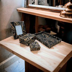 Marco de Fotos Ecológico de MDF con Incrustaciones en Negro y Dorado, Diseño de Lujo Único, a Precio de Fábrica, para Decoración del Hogar y Fiestas de Aniversario - Product Image 6