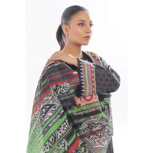 Traje de mujer de 3 piezas sin coser, estampado en negro, conjunto de traje de mujer - Product Image 2