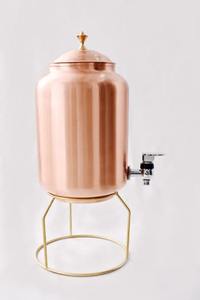 Refroidisseur d'eau en cuivre fabriqué à la main avec robinet étanche idéal pour stocker et distribuer de l'eau potable fraîche à usage quotidien - Product Image 5