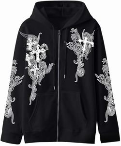 Sweat à capuche zippé pour hommes en molleton bouclette 500 g/m² avec broderie personnalisée du logo du fabricant – Collection Hommes : Sweats à capuche et Sweat-shirts - Product Image 4