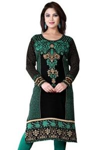 Kurtis en coton élégant pour femmes avec impression en blocs et touche ethnique disponible en vrac - Product Image 3