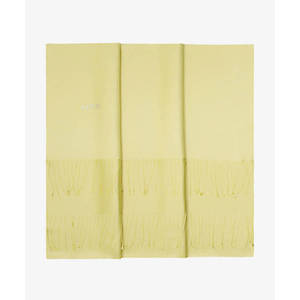 Écharpe musulmane imprimée en satin - Châle rectangulaire vert clair avec des pompons ornés de pierres - Product Image 1