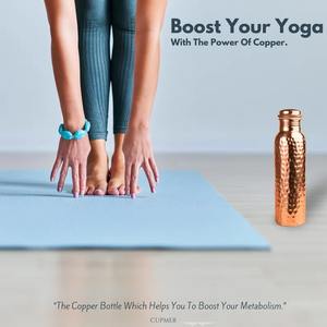 ขวดน้ำทองแดงสไตล์ทันสมัยพร้อมลวดลายเพชรส่งเสริมสุขภาพผ่านการให้ความชุ่มชื้นในราคาที่เหมาะสม - Product Image 3