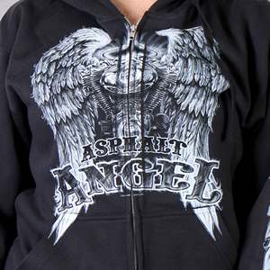 OEM Logo personnalisé manches longues femmes sweats à capuche en gros Asphalt Angel noir fermeture éclair respirant imperméable écologique polaire à capuche - Product Image 2