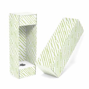 Boîtes mod. DOUBLE SHIP 15x15x46 cm avec couvercle séparé - Personnalisé - Blanc avec motif nid d'abeille - Product Image 1