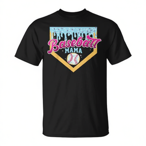 T-shirt Baseball Mama Home Plate Ice Cream Drip per la mamma - Categoria Prodotti Promozionali - Product Image 2