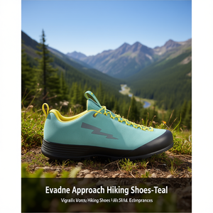 รองเท้าเดินป่า Evadne Approach สีเขียวอมฟ้า - Product Image 3