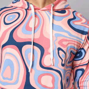 Nuevo diseño Digital impreso transpirable sublimación pulóver Sudadera con capucha para hombres personalizado 100% algodón precio razonable OEM invierno - Product Image 6