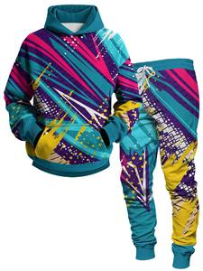 Ensembles de survêtement pour hommes, sweat à capuche et pantalon pour femmes, couleur unie, pull à capuche + pantalon, ensembles de vêtements de sport décontractés pour hommes - Product Image 5