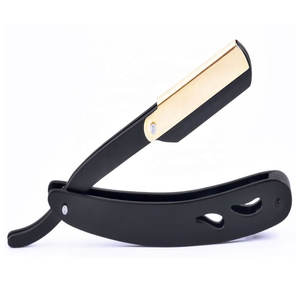 Maquinilla de afeitar recta profesional de una sola hoja de acero inoxidable, nueva y desechable, recubierta de negro y oro, Bikini de afeitar, barberos, Rosa bebé - Product Image 4