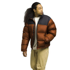 Chaqueta acolchada de invierno para hombre al por mayor, abrigo de lana de lona XL con cuello con capucha y característica ligera, chaqueta cálida de burbujas - Product Image 6