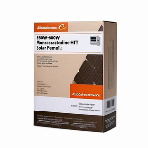 แผงโซลาร์เซลล์แบบโมโนคริสตัลไลน์ HJT 550W-600W เซลล์ขนาด 210 มม. ฝาครอบกระจกด้านหน้า บรรจุบนพาเลท - Product Image 2