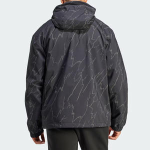 High Quality Custom Logo Printed Men's Rain Windbreaker Jacket Sport Lightweight Waterproof Hooded Zipper Plus Size for Winter - Product Image 2
