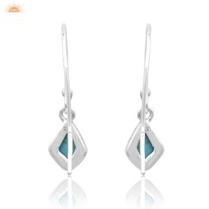 Grossiste Kingman Turquoise Gemme Style Cerf-Volant Belles Boucles d'oreilles en argent sterling 925 Boucles d'oreilles faites à la main Cadeau pour elle - Product Image 4