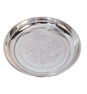 Plato para servir de metal chapado en plata, decorativo, moderno, para artículos de fiesta, vajilla, uso doméstico y de hotel - Product Image 4