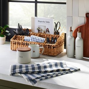 Organizador de cubiertos de jacinto de agua, cesta para utensilios, organizador de cubiertos al por mayor, organizadores de almacenamiento de cubiertos - Product Image 6