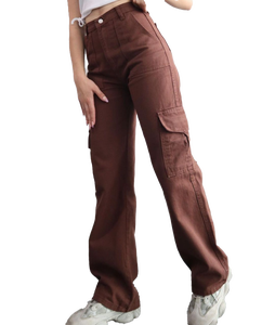 Pantalon cargo élégant et décontracté pour femmes pantalon de jogging d'extérieur pantalon de survêtement patchwork avec poches - Product Image 3