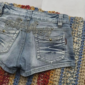 Vintage S Taille Denim Shorts Jeanagers Autre Artisanat Jeans Pantalon Court - Product Image 3