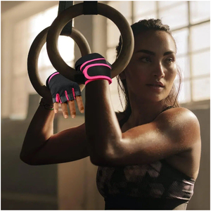 Leather Weight Lifting Gloves with Wrist Support Full Palm Padded <b>Adjustable</b> Wrist Strap for Gym and <b>Barbell</b> Training - Product Image 5