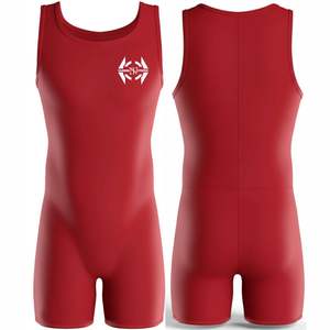 Singlets de Lucha Libre sin Tirantes de Alta Calidad 2025-26, Cierre a Presión, Transpirables, Color Sólido, Poliéster y Spandex, Color/Logotipo Personalizado - Product Image 4