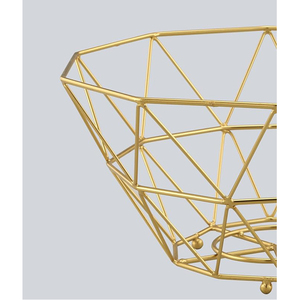 Cesta de fruta de hierro de nuevo diseño, acabado en oro, tamaño personalizado, mesa decorativa, utensilios de cocina para el hogar, cesta de almacenamiento de fruta de hierro - Product Image 5