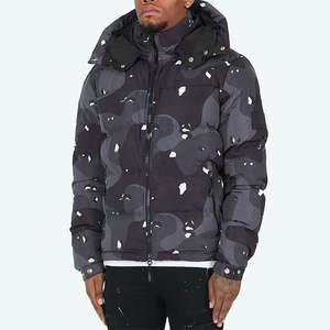 OEM Custom Design Winter Down Coat Hoodie Puffer <b>Men</b> <b>Jacket</b> Streetwear Printing Webbing Thickening Bubble Coats <b>Men's</b> <b>Jacket</b> - Product Image 2
