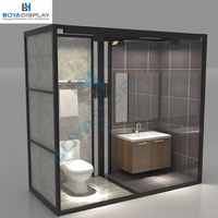 Support d'affichage de carreaux de salle de bain de haute qualité, style logo personnalisé, support d'affichage Boya BYS-03 pour utilisation en salon professionnel